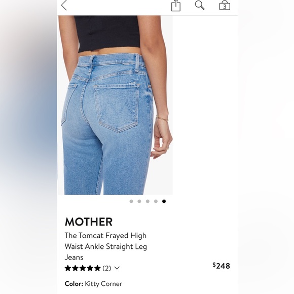 mother the tomcat ankle fray jeans - Picture 8 of 10